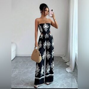 Elegant Black and White 2 piece matching set